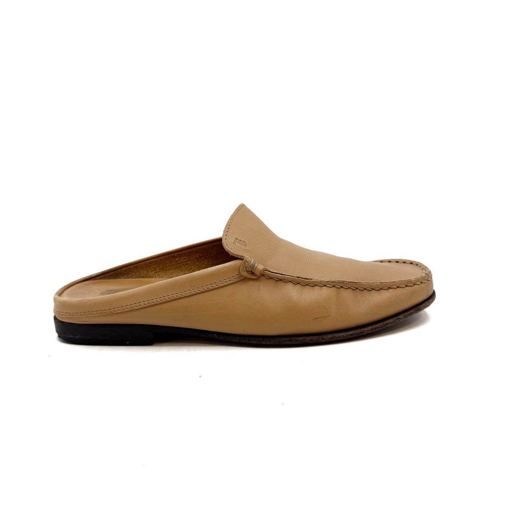 Tod's |‎ Camel Brown Leather Slip On Mule Loafer Size 8.5
